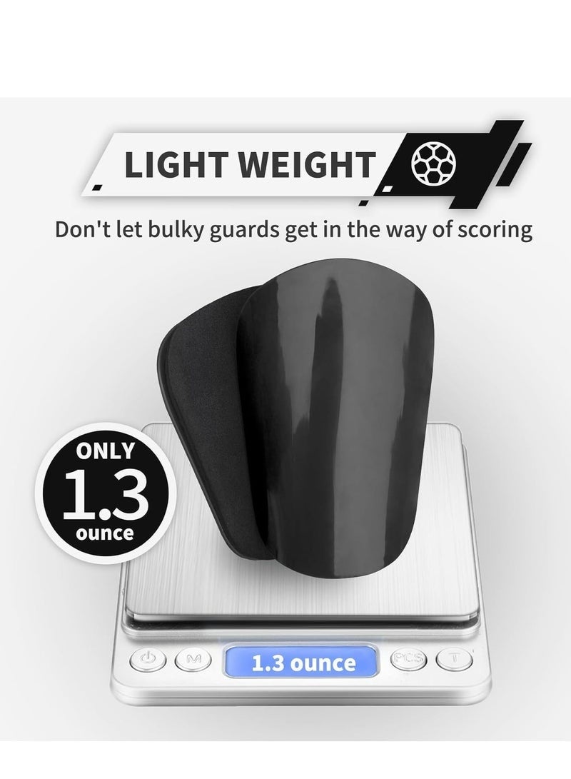 واقيات الساق لكرة القدم الصغيرة للأطفال الصغار والأطفال والشباب والبالغين - صغيرة جدًا وخفيفة الوزن ومريحة لجميع الأعمار والجنسين - Image 2