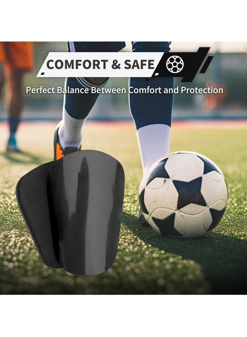 واقيات الساق لكرة القدم الصغيرة للأطفال الصغار والأطفال والشباب والبالغين - صغيرة جدًا وخفيفة الوزن ومريحة لجميع الأعمار والجنسين - Image 5