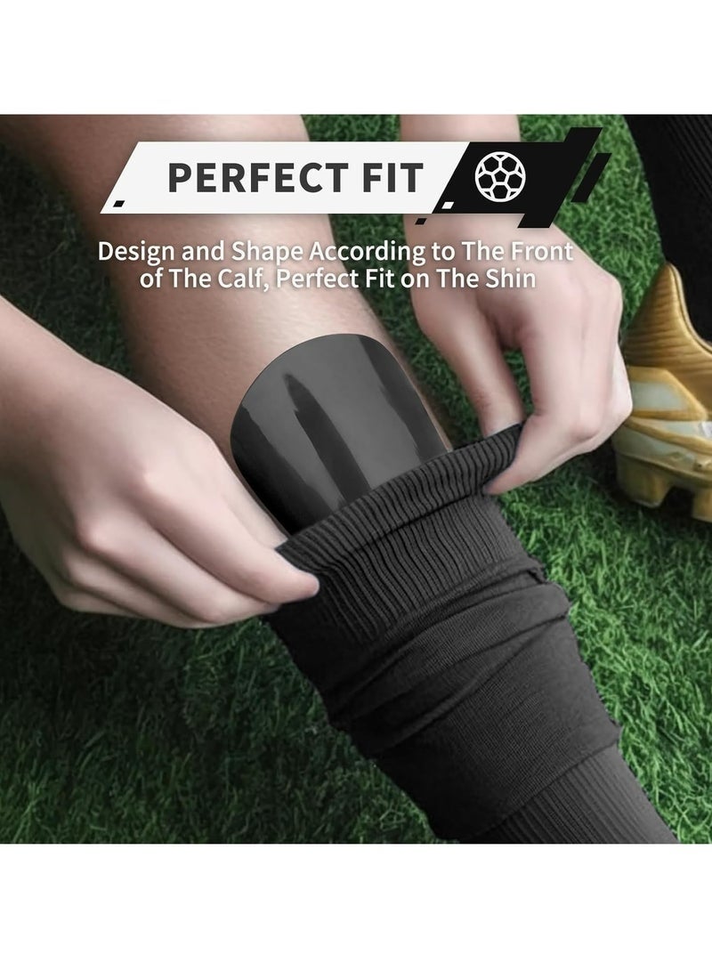 واقيات الساق لكرة القدم الصغيرة للأطفال الصغار والأطفال والشباب والبالغين - صغيرة جدًا وخفيفة الوزن ومريحة لجميع الأعمار والجنسين - Image 4