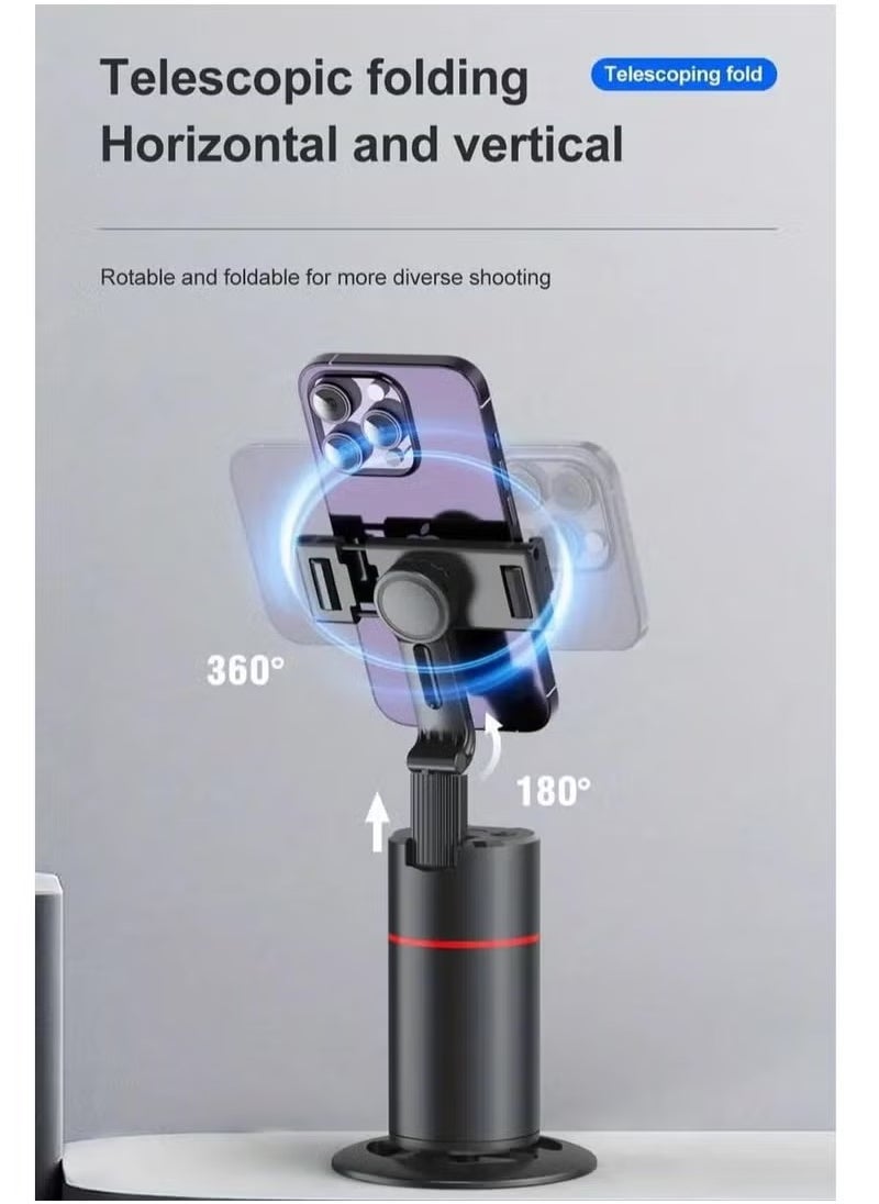 ELTRAZONE P02 Auto Face Tracking Phone Holder with 360° Rotation – Smart Tripod Stand & Selfie Stick with AI Object Tracking, Hands-Free Cameraman Mount for Vlogging, Live Streaming, TikTok, YouTube, Selfies, Compatible with iOS & Android Smartphones - Image 3