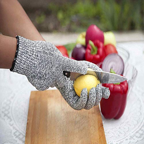 JB Export Anti Cutting Cut Resistant Hand Safety Gloves Cut-Proof Level 5 Protection with Rubber Grade Finishing for Women Kitchen Food Vegitables, Gardening Care, Industrial (Free Size, Grey) - Image 2
