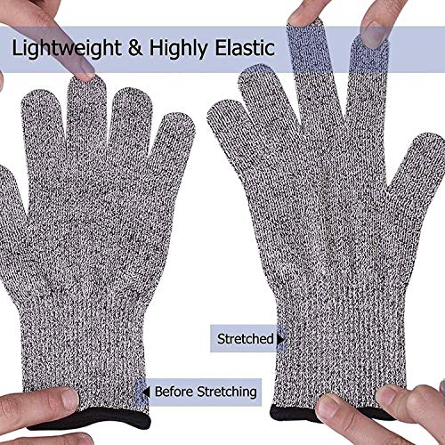 JB Export Anti Cutting Cut Resistant Hand Safety Gloves Cut-Proof Level 5 Protection with Rubber Grade Finishing for Women Kitchen Food Vegitables, Gardening Care, Industrial (Free Size, Grey) - Image 4