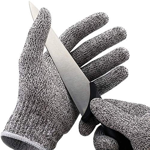 JB Export Anti Cutting Cut Resistant Hand Safety Gloves Cut-Proof Level 5 Protection with Rubber Grade Finishing for Women Kitchen Food Vegitables, Gardening Care, Industrial (Free Size, Grey) - Image 1