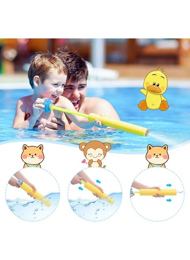 GGEROU Water Blaster for Kids & Adult, 4 Pack Water Cannon Foam Toys Noodles Pump Action Squirt Gun for Pool, Beach, Yard, Party Play - Image 3