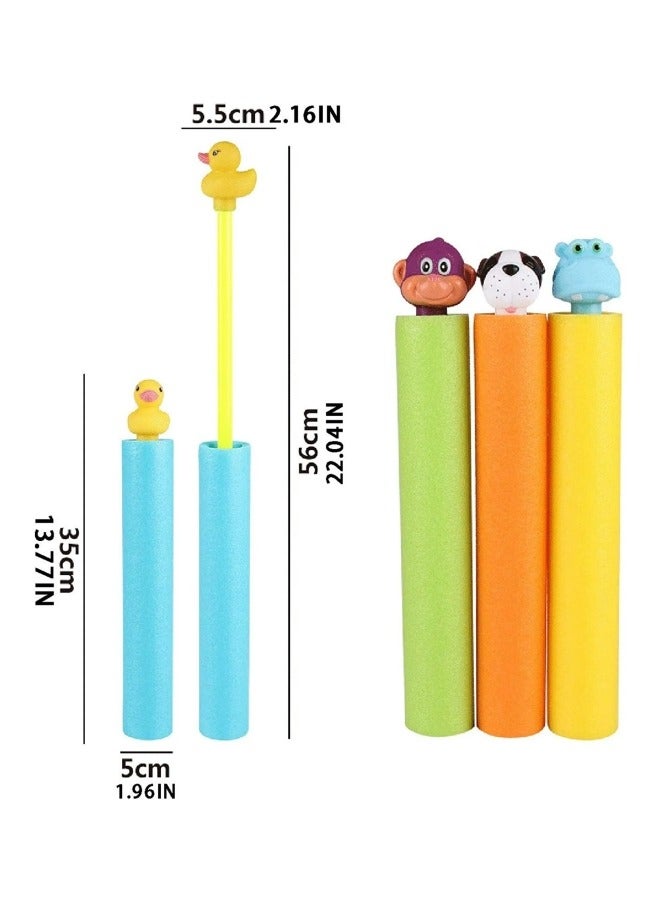 GGEROU Water Blaster for Kids & Adult, 4 Pack Water Cannon Foam Toys Noodles Pump Action Squirt Gun for Pool, Beach, Yard, Party Play - Image 4