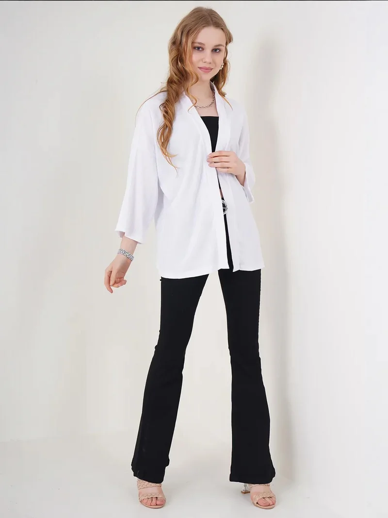 بيغ دارت كيمونو بياقة شال فضفاض من  بنقوش بارزة