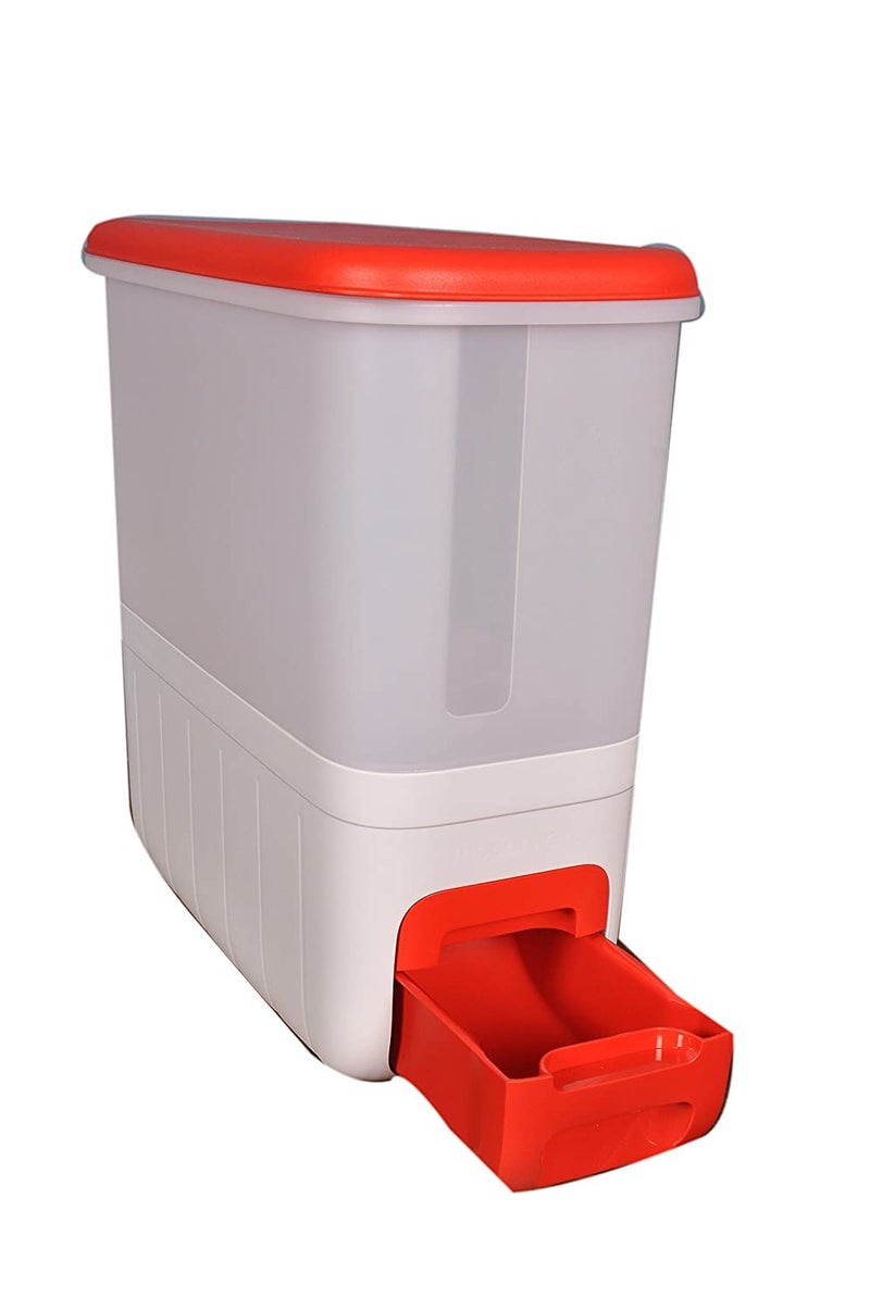 Tupperware Smart Plastic Rice Dispenser Container, 11 Litre, Multicolour - Image 1