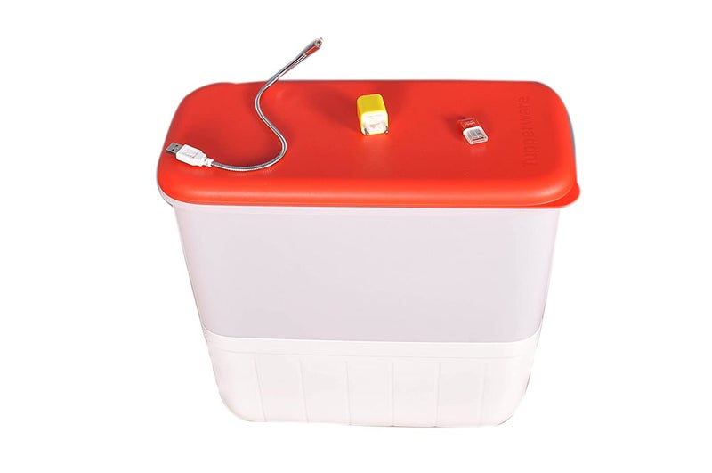 Tupperware Smart Plastic Rice Dispenser Container, 11 Litre, Multicolour - Image 3