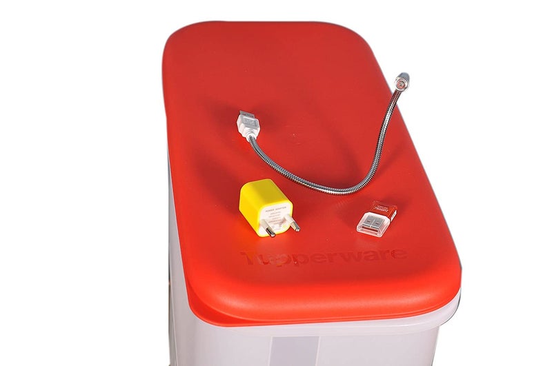 Tupperware Smart Plastic Rice Dispenser Container, 11 Litre, Multicolour - Image 5