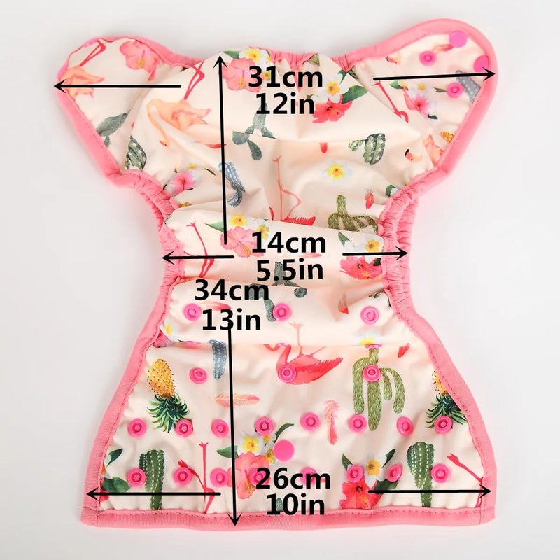 MySouq-Store 1Pcs One Size Baby Cloth Diaper Cover Nappy Waterproof Double Gusset 4-13kg - Reusable and washable (DC63) - Image 5