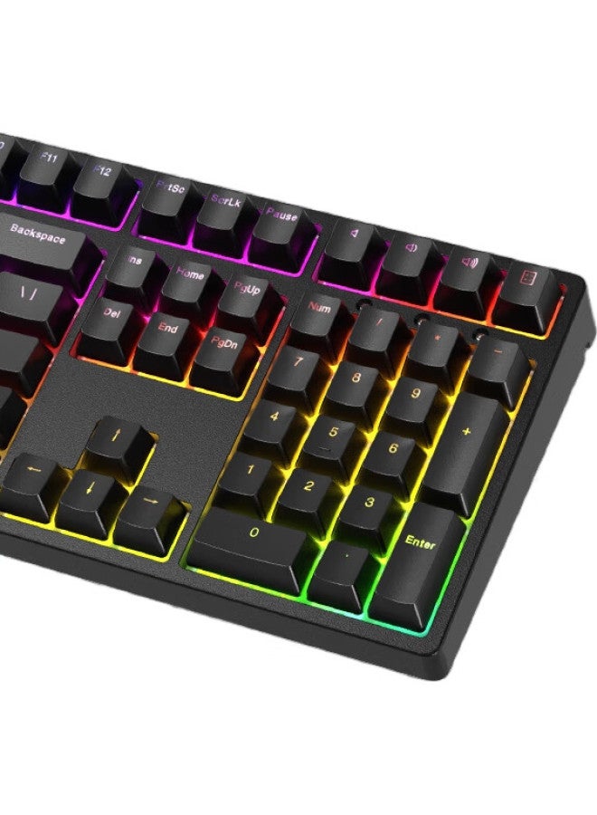 Ikbc Mechanical Keyboard Gaming Wired Cherry Mx F210 Black Brown Switch Full N-Key Rollover 108-Key Rgb Backlit - Image 1