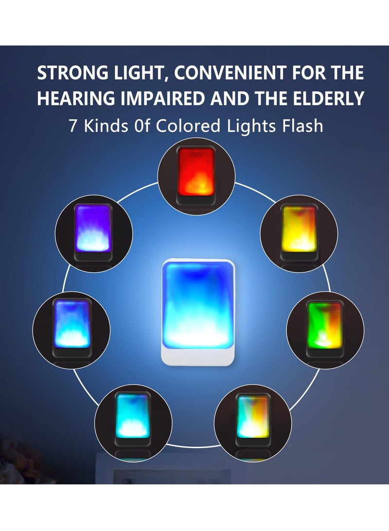 Loud Flash Doorbell with 7 Colors of Bright Light and 4 Volumes, The Deaf/Hard of Hearing Favorite Music, Ring Doorbell Wireless with Sound LED Flash Door Bell for Home  - Image 4