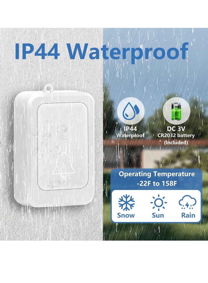 Loud Flash Doorbell with 7 Colors of Bright Light and 4 Volumes, The Deaf/Hard of Hearing Favorite Music, Ring Doorbell Wireless with Sound LED Flash Door Bell for Home  - Image 3