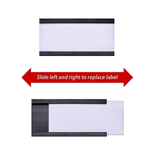 EEOYU Magnetic Label Holders with Magnets, Data Card Holders with Clear Plastic Protectors, Set of 30 (1 x 2 Inch) - Image 4
