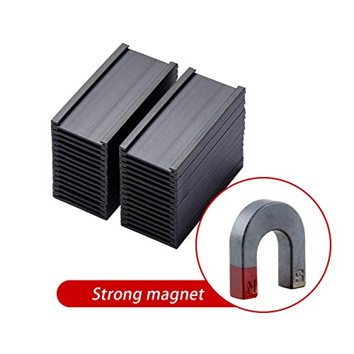 EEOYU Magnetic Label Holders with Magnets, Data Card Holders with Clear Plastic Protectors, Set of 30 (1 x 2 Inch) - Image 3