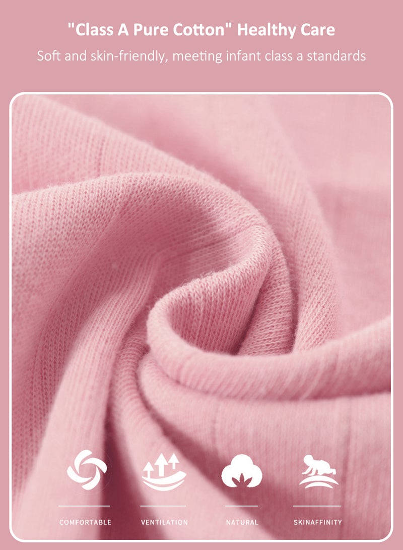 EzzySo طقم ملابس للأطفال حديثي الولادة 20 قطعة قطن من الفئة A هدية لأربعة مواسم مع بدلات وقبعات وأحذية - قاع قابل للضغط وخالي من العظام (وردي) - Image 4