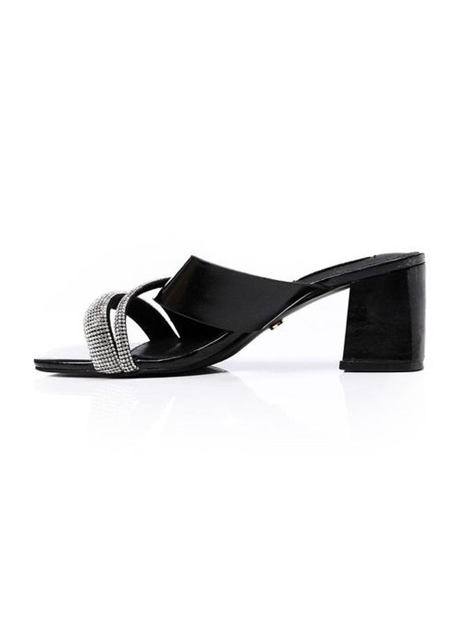 DejaVu - Slip On Strased Mid Heeled Slipper - Image 1