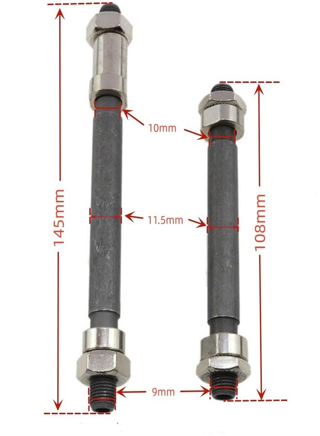 CDHPOWER 2pcs Bike Axle Hollow Hub Axle with Bearing, Bicycle Steel Axles Kit Front and Rear, fit Mountain Bike Quick Release Bike Hubs 108mm and 145mm - Image 4