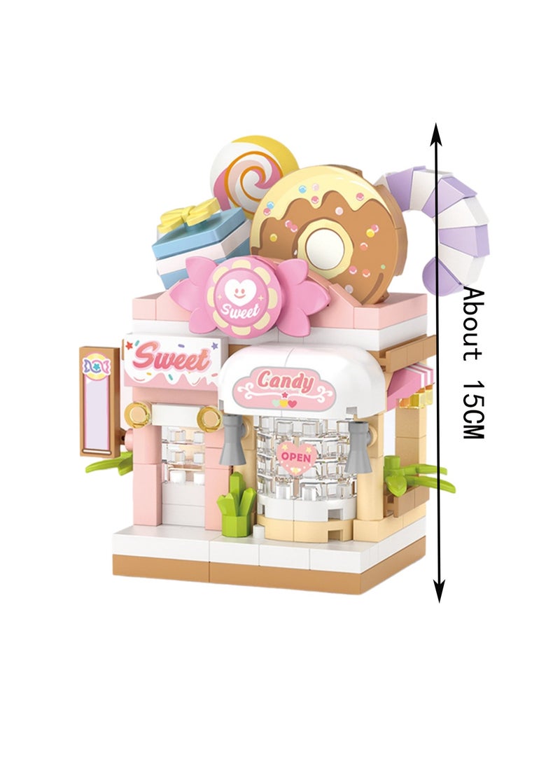 Candy Store 150pcs, Street View House Set Building Block Toys, Educational Assembly Model Gifts For Children - Image 2