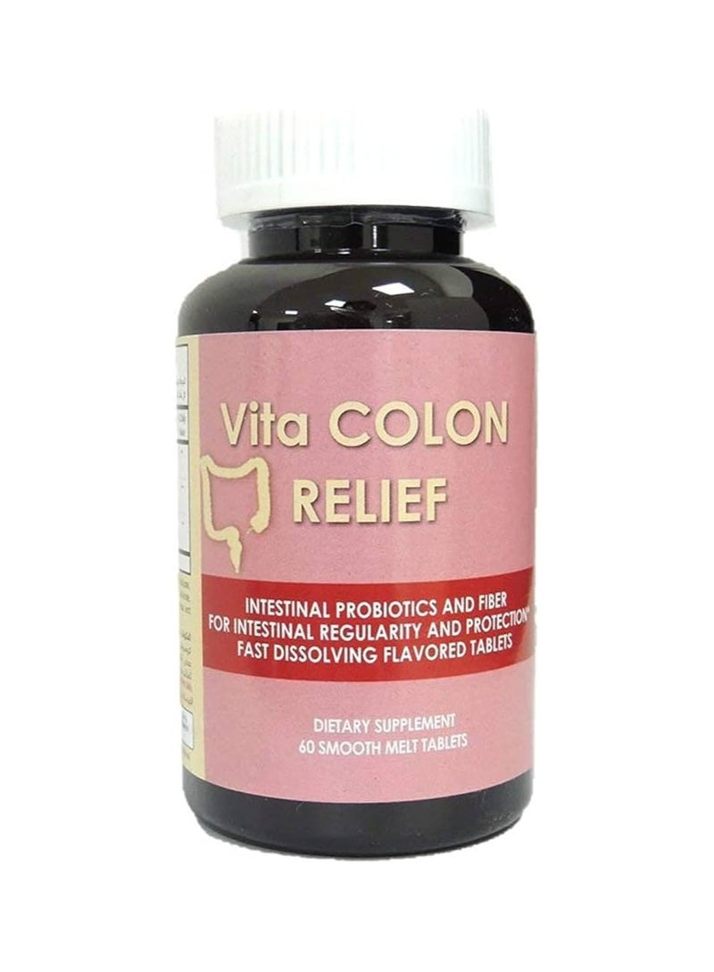 Vita Vita Colon probiotics helps gut health Relief Smooth Melt Tablets 60's
