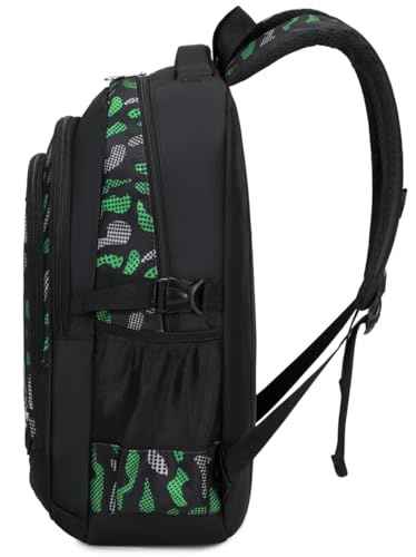 BABUN Boys Backpacks For Elementary Middle School Bookbag Set Kids Heavy Duty Durable Teenage Student Sturdy Waterproof (2-Green) - Image 5