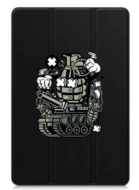 Protective Flip Case For Samsung Galaxy Tab S6 Lite (2024) With Trifold Stand Auto Wake Sleep Shockproof Cover grenade