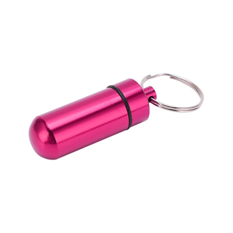 Aluminum Alloy Medicine Bottle Outdoor Portable Waterproof Moistureproof Medicine BottlePink - Image 4