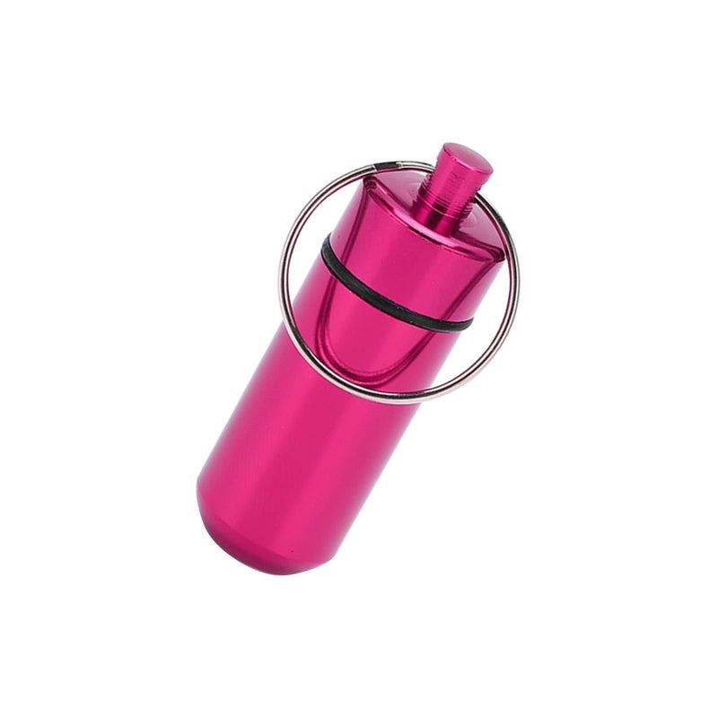 Aluminum Alloy Medicine Bottle Outdoor Portable Waterproof Moistureproof Medicine BottlePink - Image 5