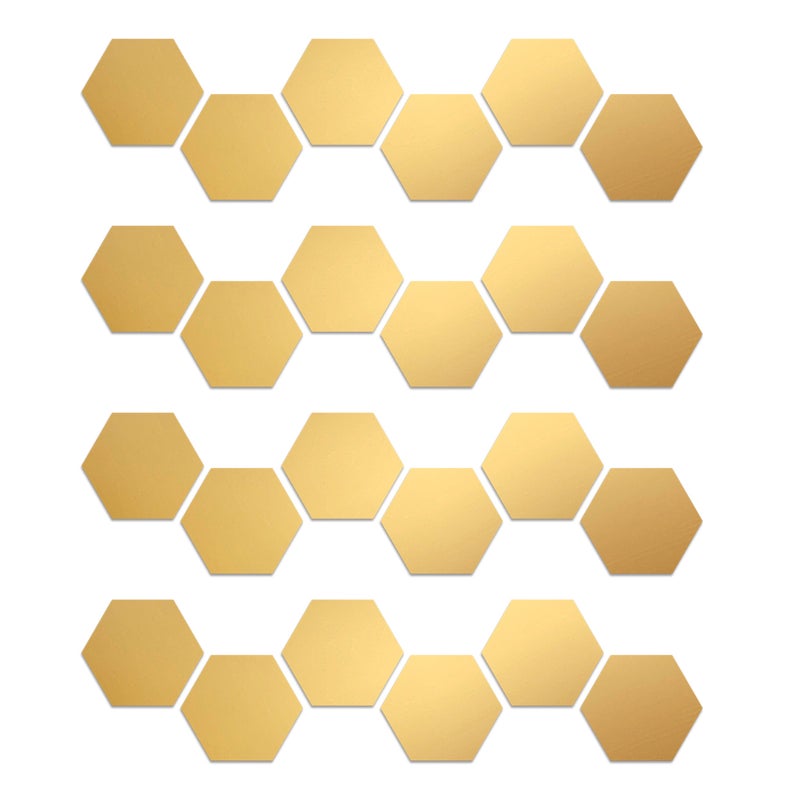 24PCS Hexagon Mirror Wall Stickers Removable Wall Decals Acrylic Decorative Mirror DIY Home Decorations for Bedroom Bathroom Living Room - Image 1