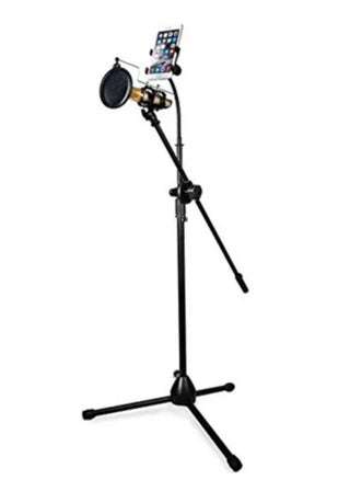 Tripod Floor Stand Kit Adjustable Telescopic Smartphone Holder compatible with Microphone/iPhone/Samsung Galaxy/Huawei/Xiaomi/HTC - pzsku/Z4D0EAF4E3FAB09DD7373Z/45/_/1664027071/e98fcefe-c948-4790-aa32-7c3eb51c5ff5