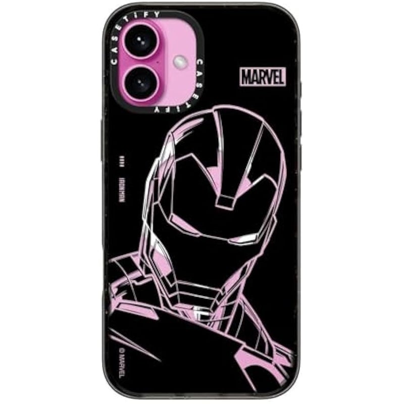 كاستيفي كاسيتي حافظة امباكت ايفون 16 بلس 【ايرون مان كو-لاب / 4X اختبار السقوط من الدرجة العسكرية / حماية من السقوط بطول 8.2 قدم / متوافق مع ماج سيف】 - ايرون مان - اسود - اسود شفاف - Image 2