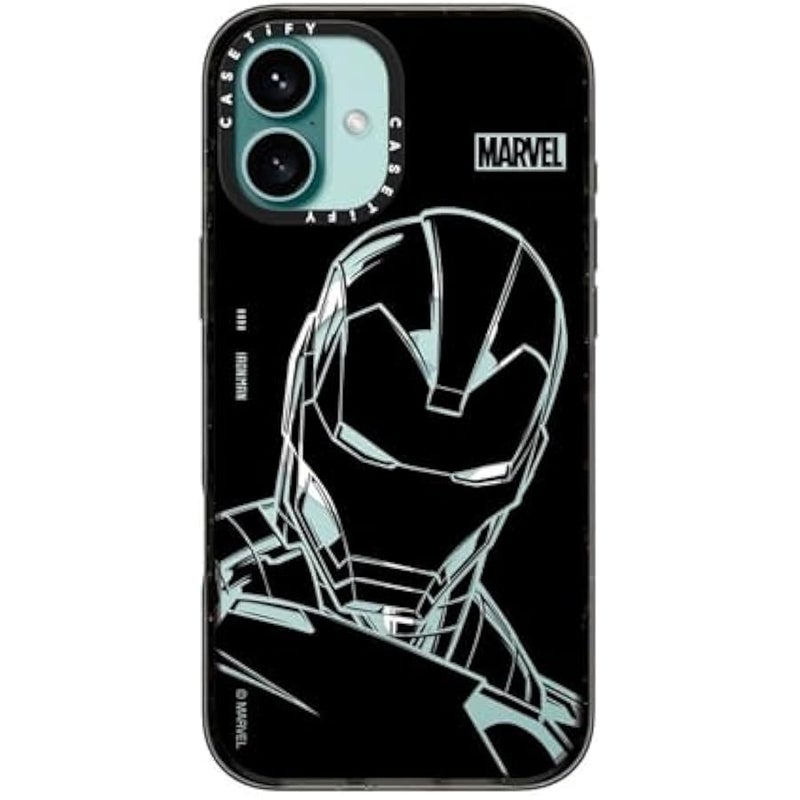 كاستيفي كاسيتي حافظة امباكت ايفون 16 بلس 【ايرون مان كو-لاب / 4X اختبار السقوط من الدرجة العسكرية / حماية من السقوط بطول 8.2 قدم / متوافق مع ماج سيف】 - ايرون مان - اسود - اسود شفاف - Image 4