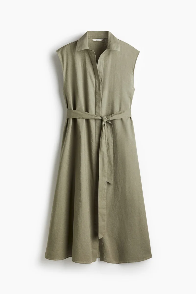 H&M Linen-blend shirt dress
