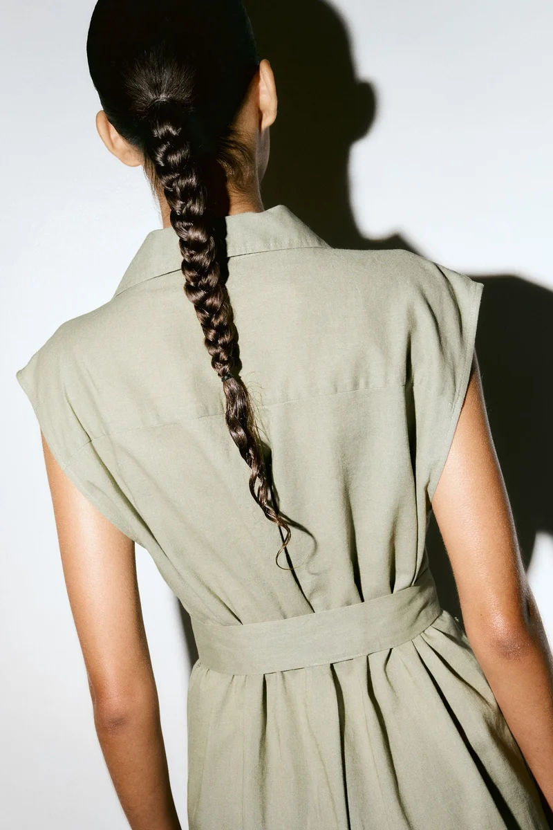 H&M Linen-blend shirt dress