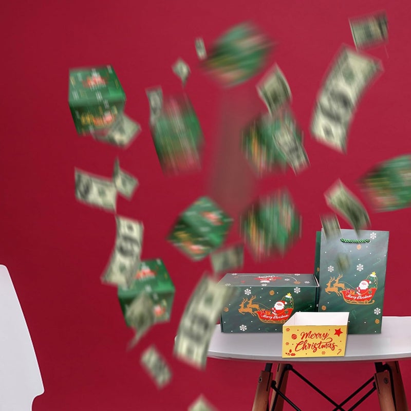 klarako Surprise Gift Box, Christmas Surprise Gift Box Explosion for Money, Bounces Creating the Most Surprising Gift, Unique Folding Bouncing Red Envelope Gift Box Suitable for Christmas (16 Box) - Image 1