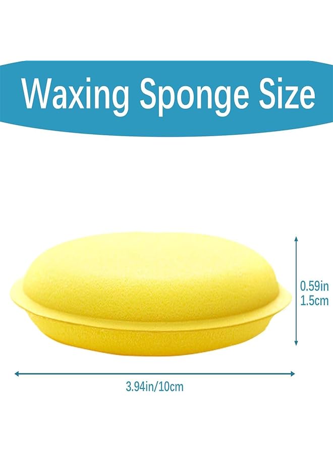 Generic Car Polishing Pads, 12Pcs Car Wax Applicator Pads, Microfiber Soft Foam Polish Applicator Pads, Car Wax Cleaning Pads Sponge Applicators For Clean Car Vehicle Auto Glass, Yellow  - Image 2