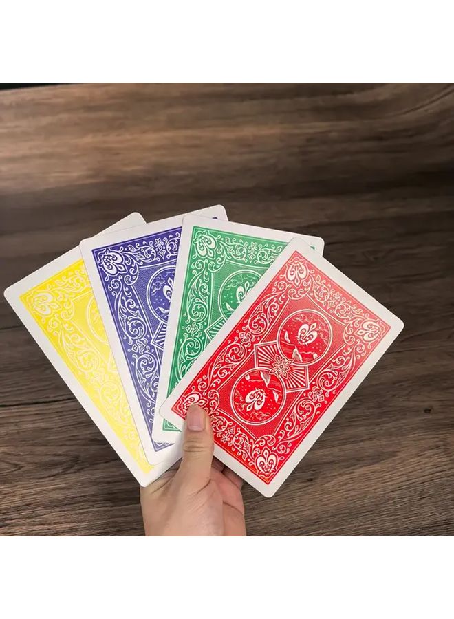 Disappearing Ace Magic Trick 4pcs Color Changing Poker Cards for Stage and Street Performances Party Gift - Image 3