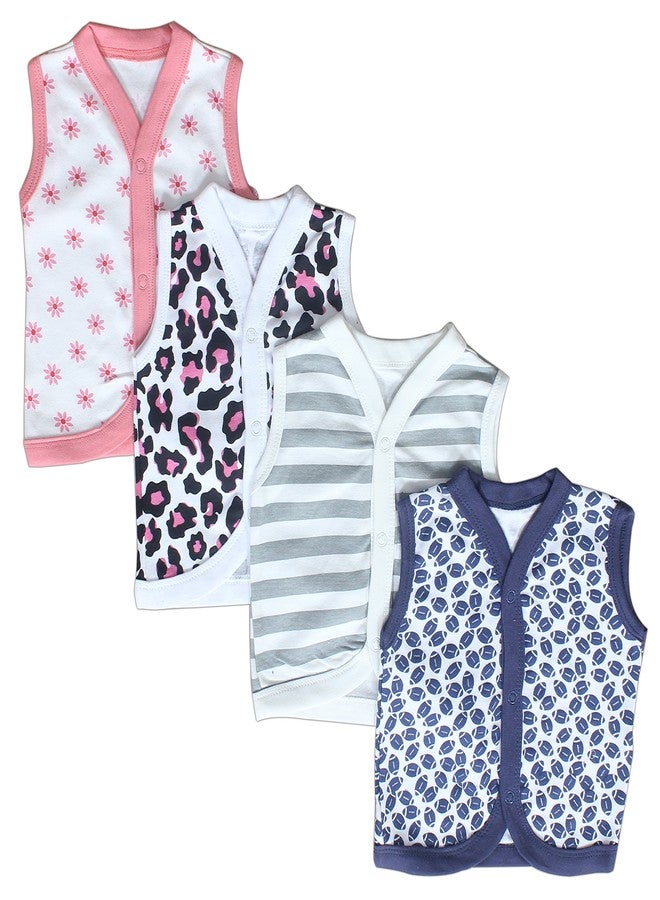 Baby Station Baby Sleeveless Vest-Jhabla-Set of 4 (3-6 Months) - Image 5