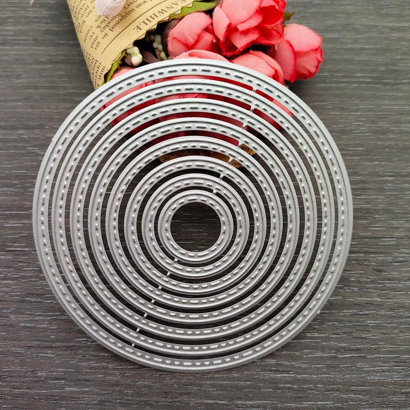 Nesting Circle Metal Die CutsDIY Craft Cutting Template Molds for Card Making Scrapbook Album Decoration