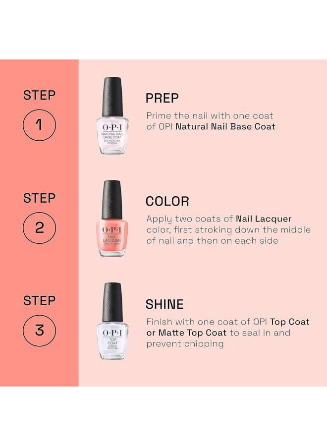 OPI Classic Nail Lacquer, 7 Days Wear, Chip-resistant, High-Shine Color Nail Polish, Miami Beet, Red-Purple, 15ml - Image 4
