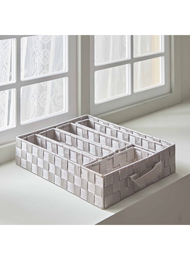 Strap 6-Piece Organiser Basket Set 38 x 7.6 x 30 cm