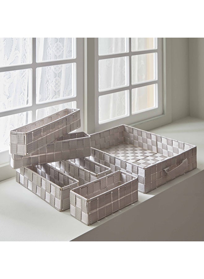 Strap 6-Piece Organiser Basket Set 38 x 7.6 x 30 cm