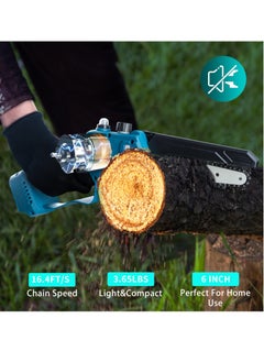 Aenlv A little Expensive, the Chain Made of 65 Manganese for Sepcial Homeuse,2 Rechargeable Batteries,Automatic Oiler, Electric Chainsaw Cordless Portable with for Branches,Tree Trimming Wood Cutting and Safe Protecting Set,for Yourself, Parents or Grandfather  - Image 3