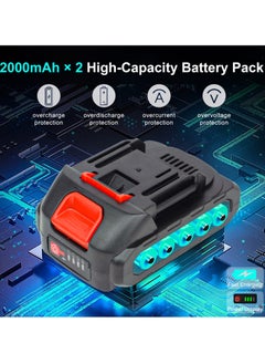 Aenlv A little Expensive, the Chain Made of 65 Manganese for Sepcial Homeuse,2 Rechargeable Batteries,Automatic Oiler, Electric Chainsaw Cordless Portable with for Branches,Tree Trimming Wood Cutting and Safe Protecting Set,for Yourself, Parents or Grandfather  - Image 4