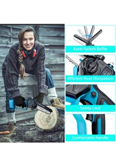 Aenlv A little Expensive, the Chain Made of 65 Manganese for Sepcial Homeuse,2 Rechargeable Batteries,Automatic Oiler, Electric Chainsaw Cordless Portable with for Branches,Tree Trimming Wood Cutting and Safe Protecting Set,for Yourself, Parents or Grandfather  - Image 5