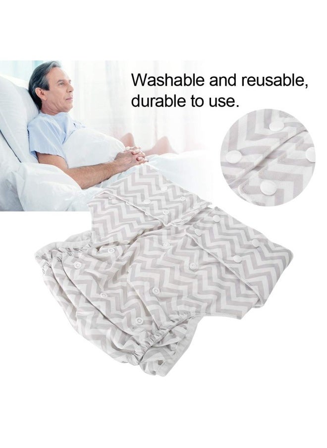 klarako Adult Cloth Diapers, Washable Adjustable Adult Pocket Nappy Cover Close-Fitting Reusable Diaper Incontinence Care Protective Underwear for Elderly Men Women  - Image 4