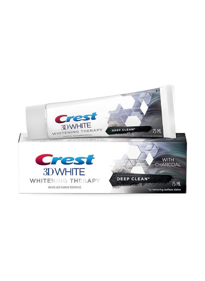Crest 3D White Whitening Therapy Toothpaste - Deep Clean with Charcoal 75ml  - Image 1