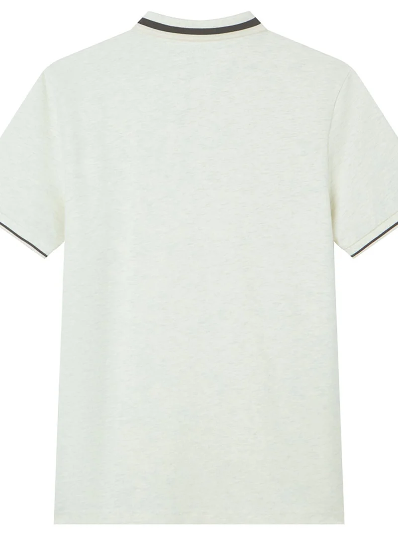 GIORDANO  Men’s Slim Pique Polo with Flat Knit Collar & Embroidery for Men | Best Price UAE