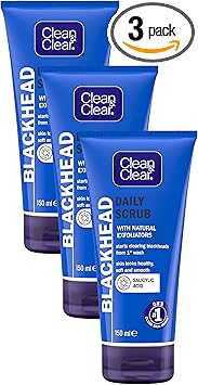Clean & Clear Clean Clear Blackhead Clearing Daily Scrub 150 ml Pack of 3