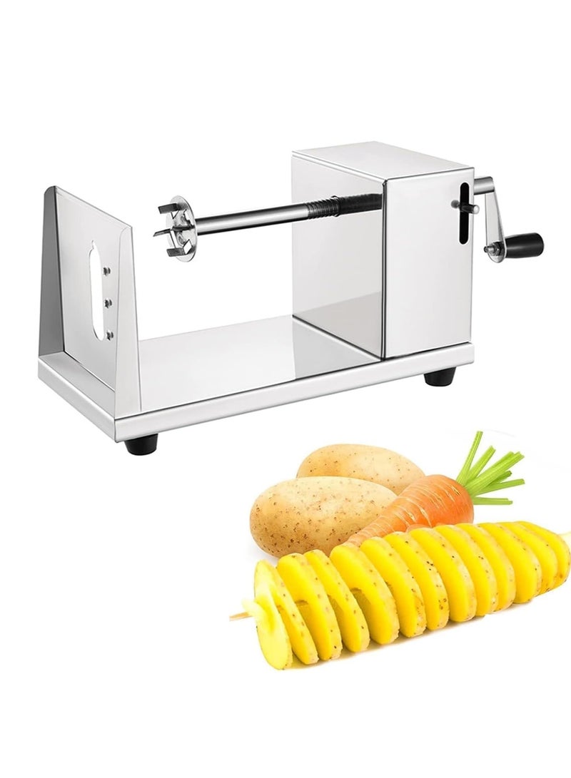 JAJEEK NEW Stainless Steel Manual Spiral Potato Chips Slicer – Tornado Potato Chips Cutter with Vegetable Slicer for Kitchen, Lightweight & Versatile Design for Perfect Spiral Cuts - Image 1
